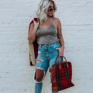 Vintage plaid bag